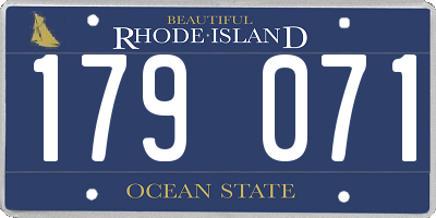 RI license plate 179071
