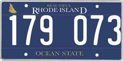 RI license plate 179073
