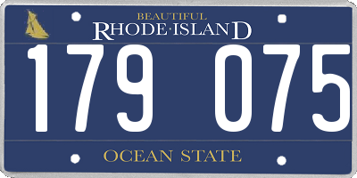 RI license plate 179075