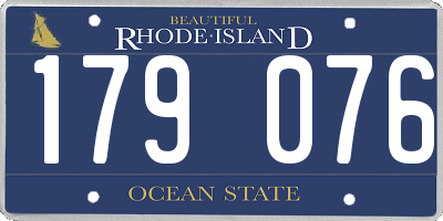 RI license plate 179076