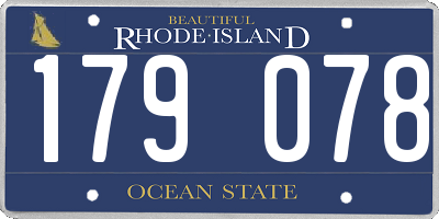 RI license plate 179078