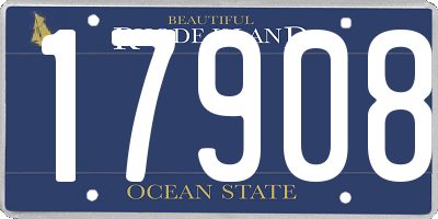 RI license plate 17908