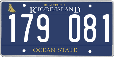 RI license plate 179081