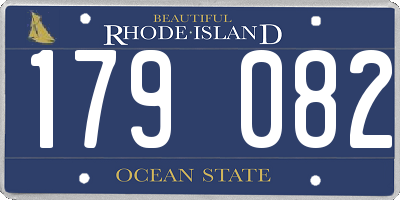 RI license plate 179082