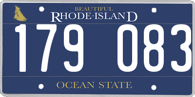 RI license plate 179083