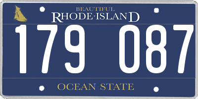 RI license plate 179087