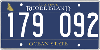 RI license plate 179092