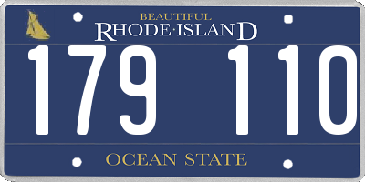 RI license plate 179110