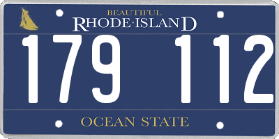 RI license plate 179112