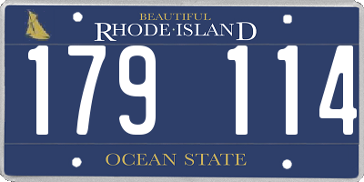 RI license plate 179114