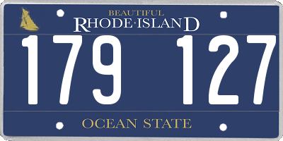 RI license plate 179127