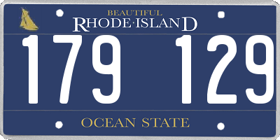 RI license plate 179129