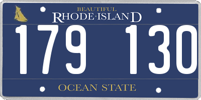RI license plate 179130