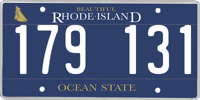 RI license plate 179131