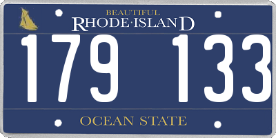 RI license plate 179133