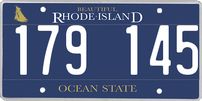 RI license plate 179145