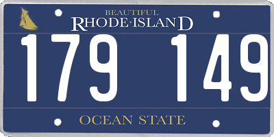 RI license plate 179149