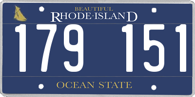 RI license plate 179151