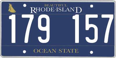 RI license plate 179157