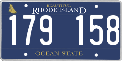 RI license plate 179158