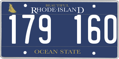 RI license plate 179160