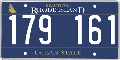 RI license plate 179161