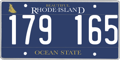 RI license plate 179165