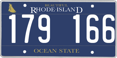 RI license plate 179166