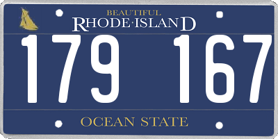 RI license plate 179167