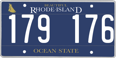 RI license plate 179176