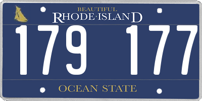 RI license plate 179177