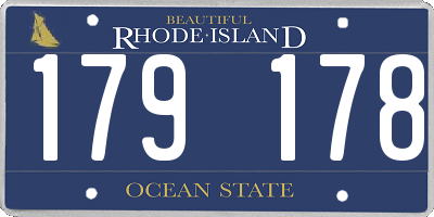 RI license plate 179178
