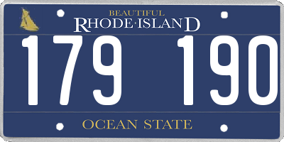 RI license plate 179190