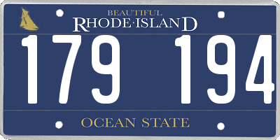 RI license plate 179194