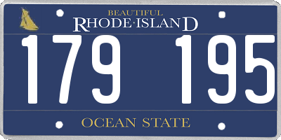 RI license plate 179195
