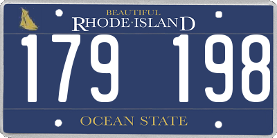RI license plate 179198