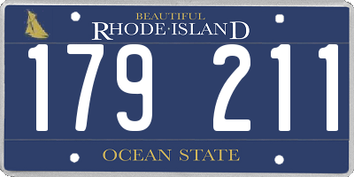 RI license plate 179211