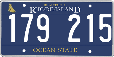 RI license plate 179215