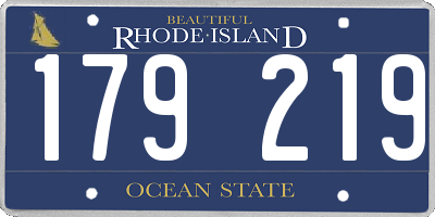 RI license plate 179219