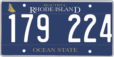 RI license plate 179224
