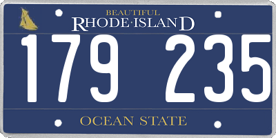 RI license plate 179235