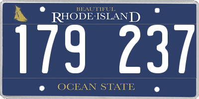 RI license plate 179237
