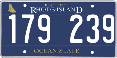 RI license plate 179239