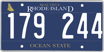 RI license plate 179244