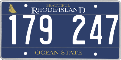 RI license plate 179247