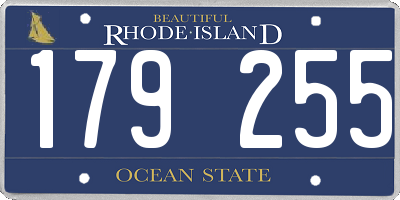 RI license plate 179255