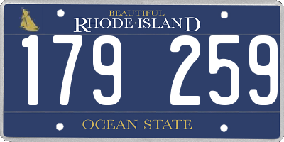 RI license plate 179259