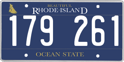 RI license plate 179261