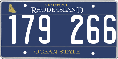 RI license plate 179266