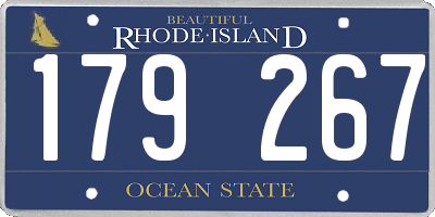 RI license plate 179267